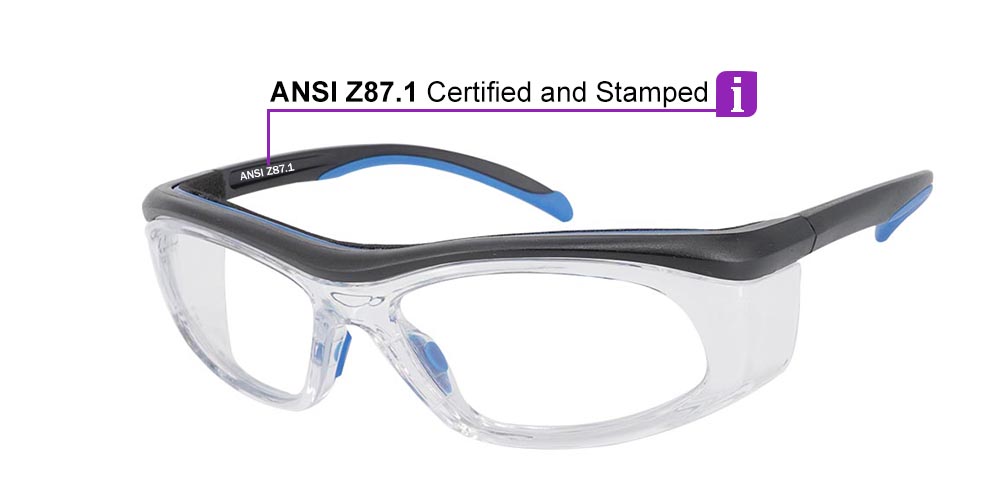 S54E Prescription Safety Glasses Blue