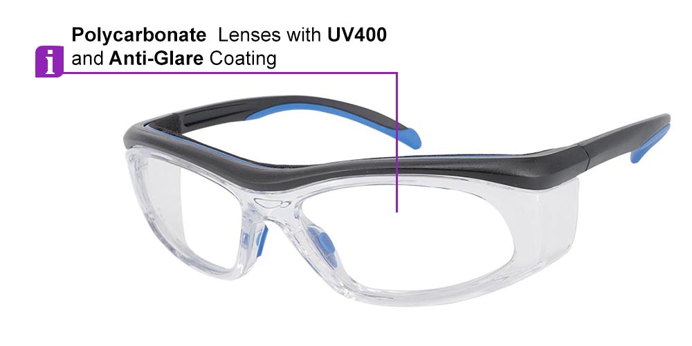 S54E Prescription Safety Glasses Blue