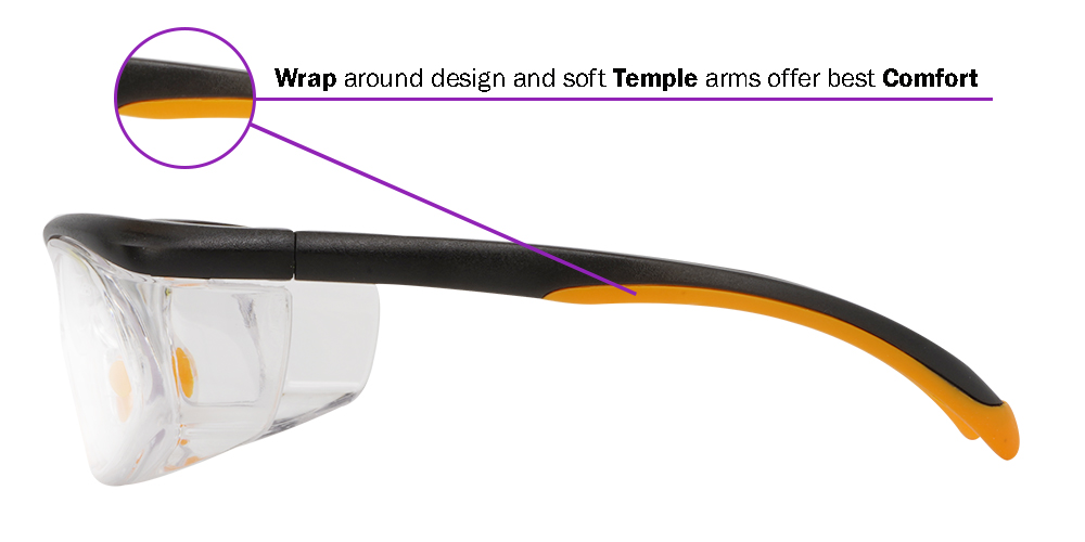 S54E Prescription Safety Glasses Orange