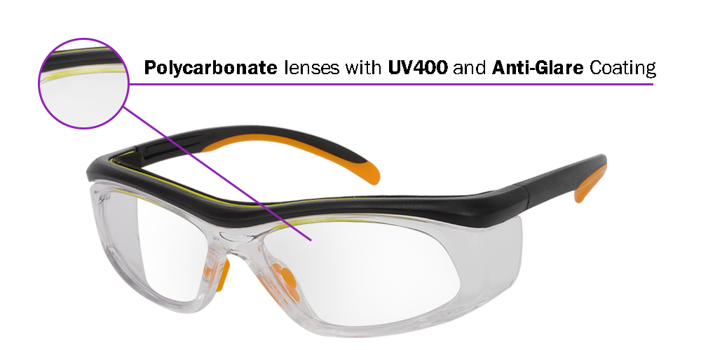 S54E Prescription Safety Glasses Orange