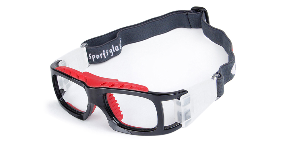 SP0853 Black Red Prescription Sports Goggles