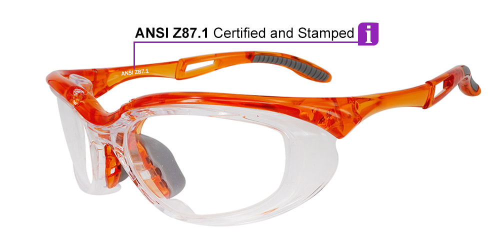 S005 Prescription Safety Glasses Orange