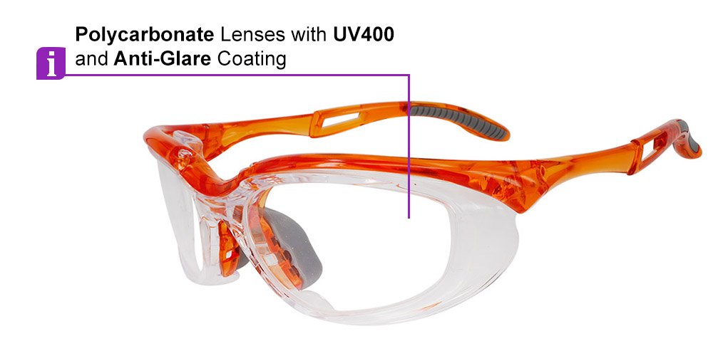 S005 Prescription Safety Glasses Orange