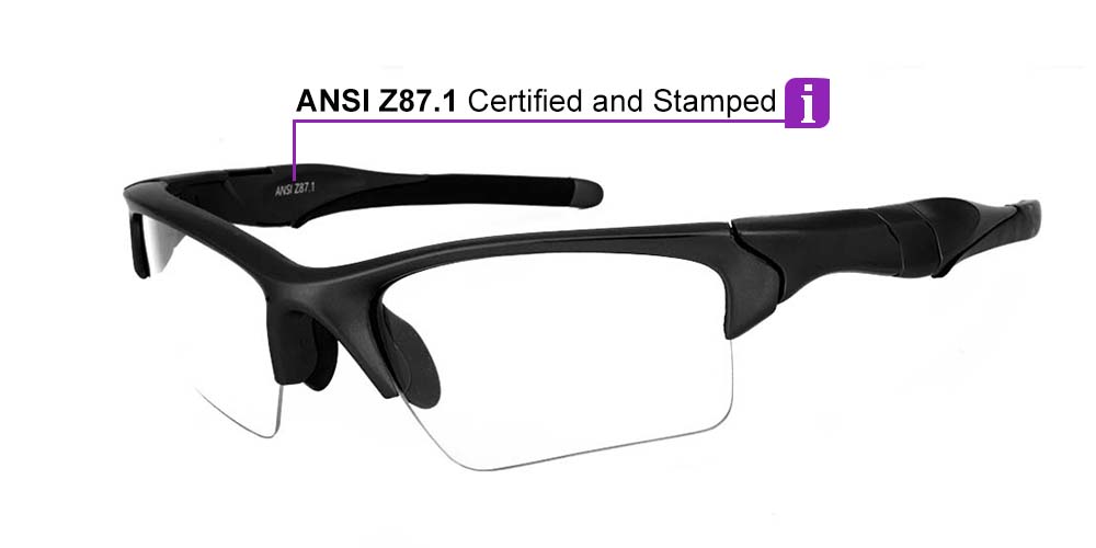 U030 Prescription Safety Glasses Black