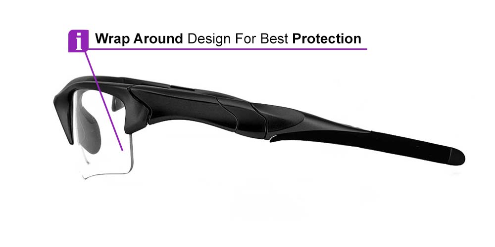 U030 Prescription Safety Glasses Black