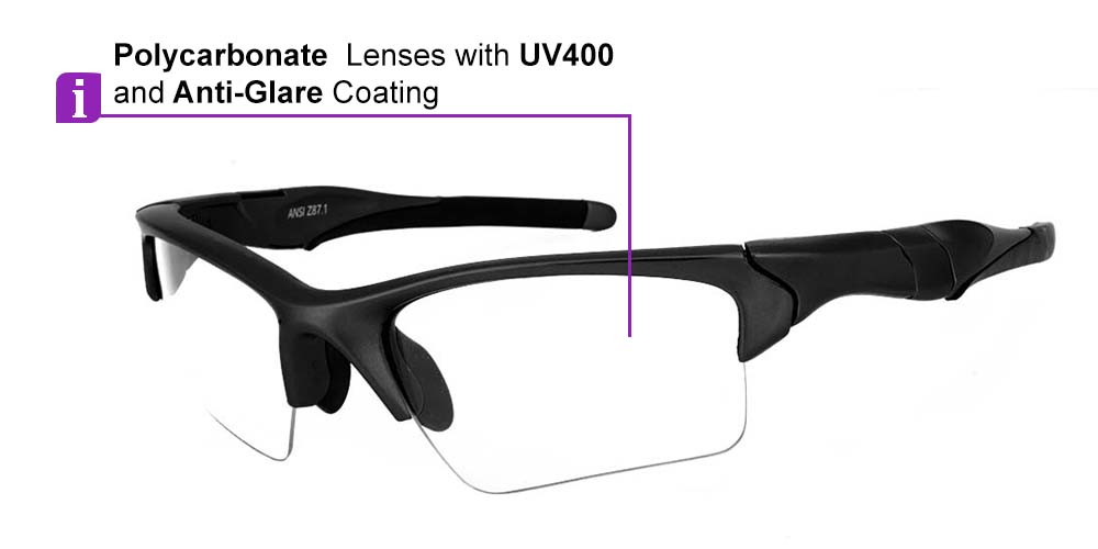 U030 Prescription Safety Glasses Black