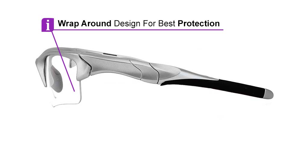 U030 Prescription Safety Glasses Silver