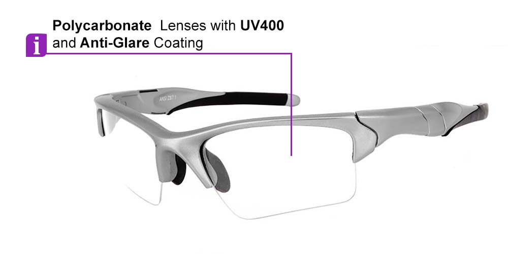 U030 Prescription Safety Glasses Silver